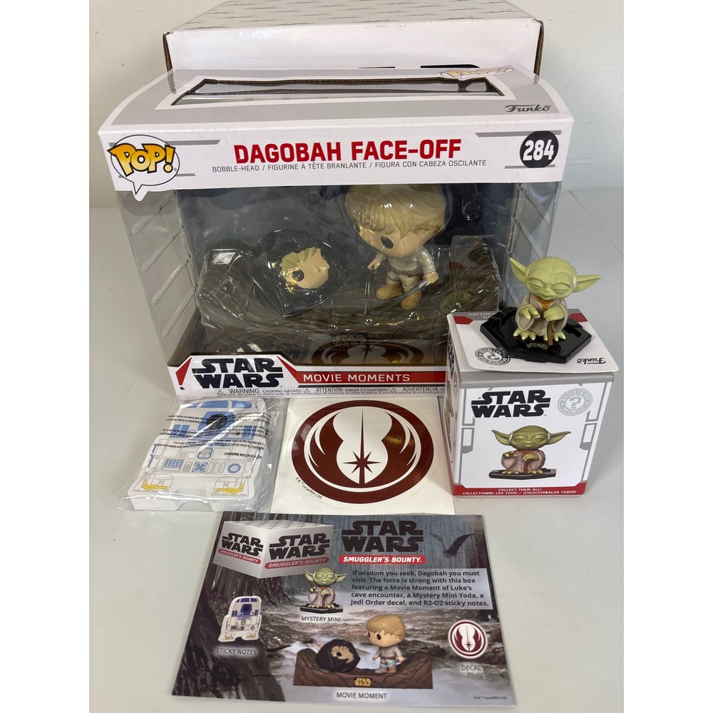 Funko Pop Star Wars Smugglers Bounty Dagobah Face-Off 284 Movie Moment Set